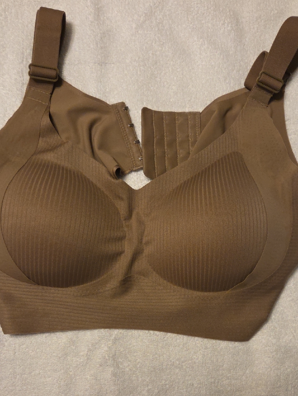 Wireless Push Up Jelly Support Bra in Brown New Never Worn XL